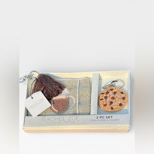 Rachel Zoe 2pc Beaded Coin Purse & Charm Set